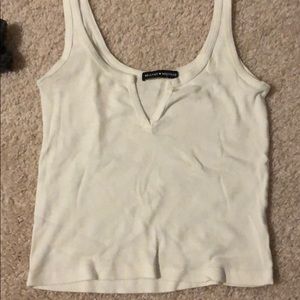 white notch neck brandy tank